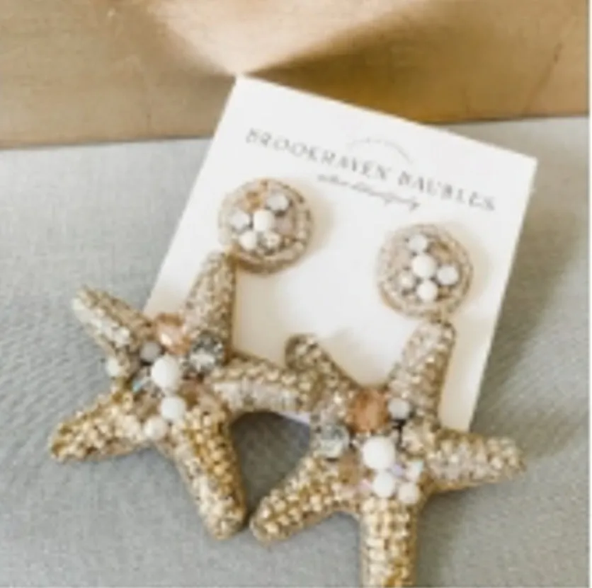 STARFISH EARRINGS  LIGHT GOLD