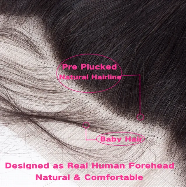 Straight Human Hair Closure 13*4 Lace Frontal Natural Color MYLOCKME