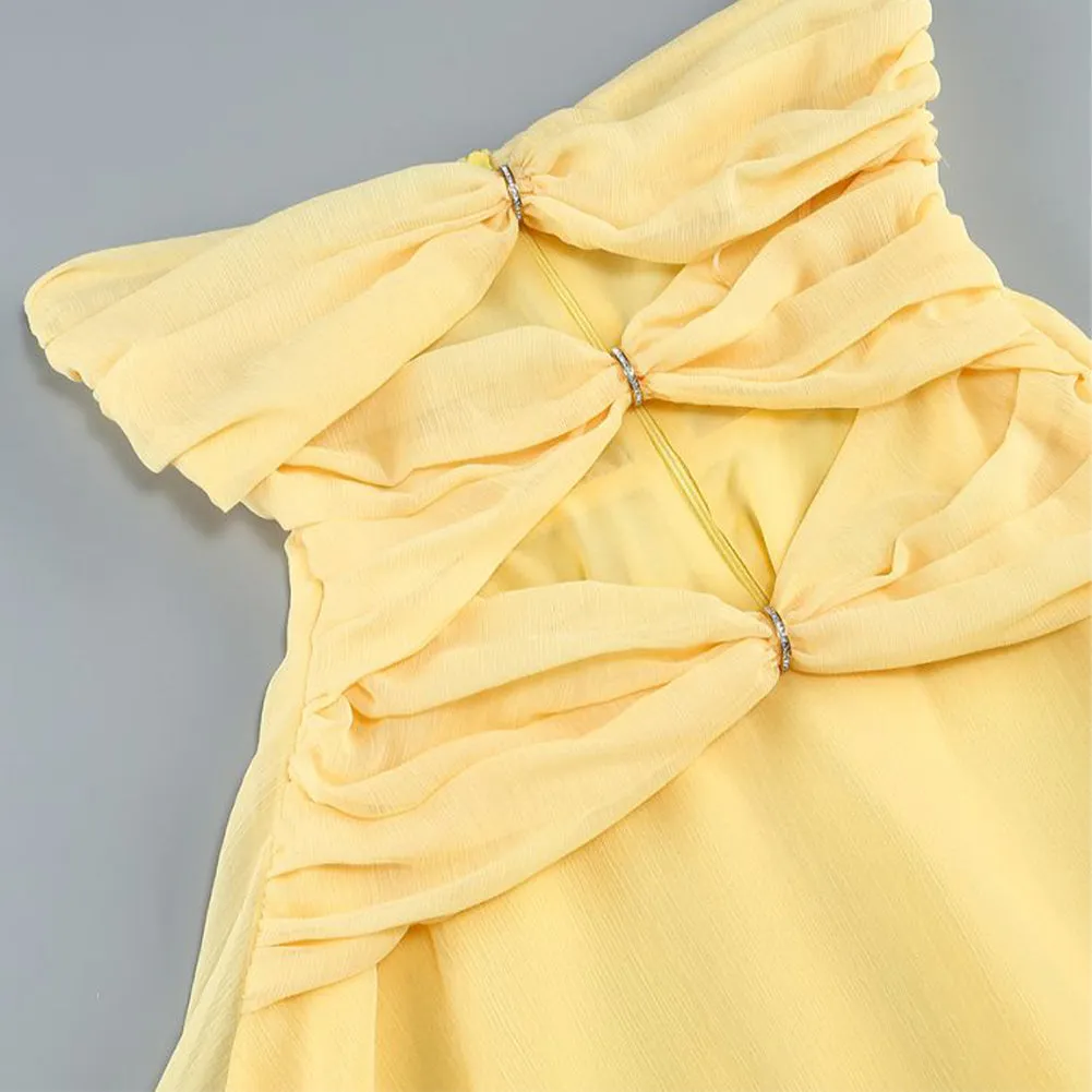 Strapless Sleeveless Cut Out Mini Dress ZNSBA1083