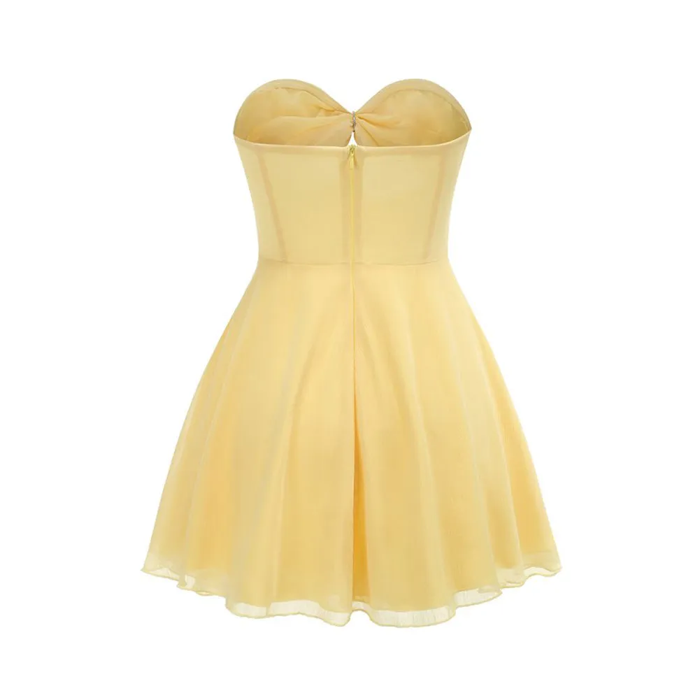 Strapless Sleeveless Cut Out Mini Dress ZNSBA1083