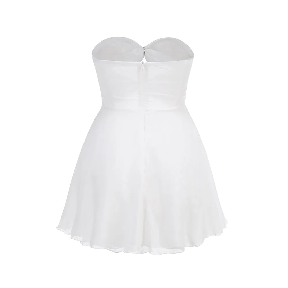 Strapless Sleeveless Cut Out Mini Dress ZNSBA1083