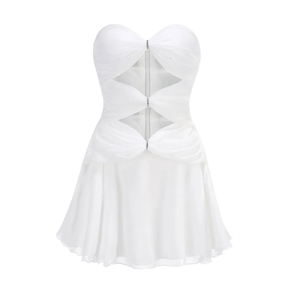 Strapless Sleeveless Cut Out Mini Dress ZNSBA1083