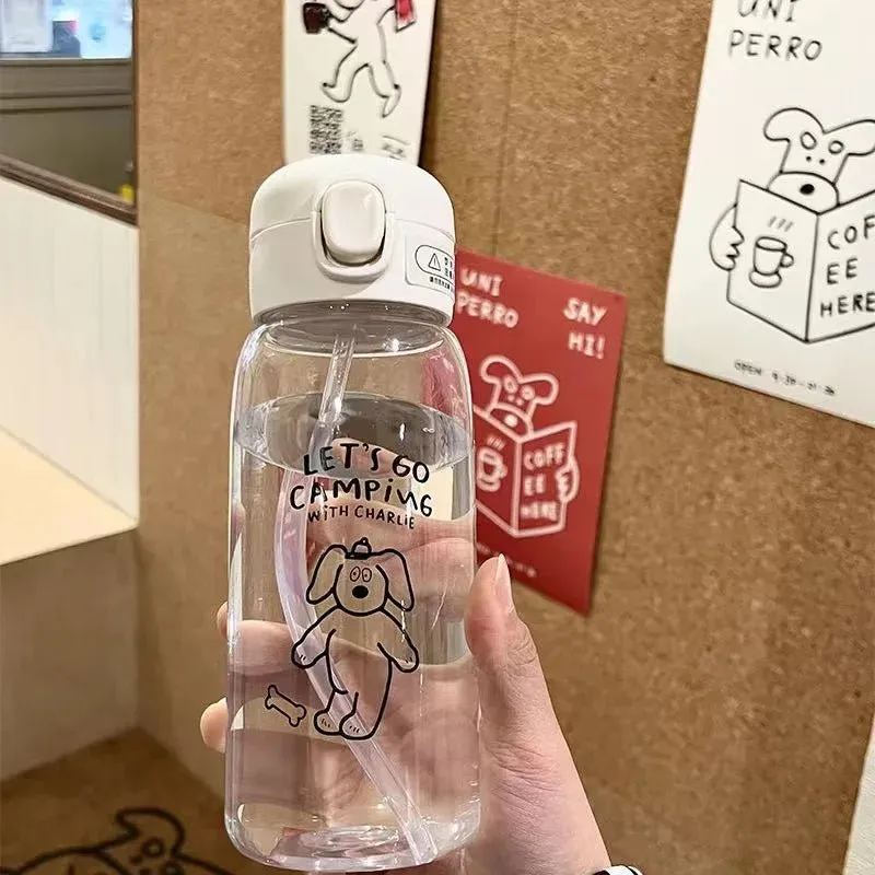 Strawberry Milk Cartoon Water Bottle