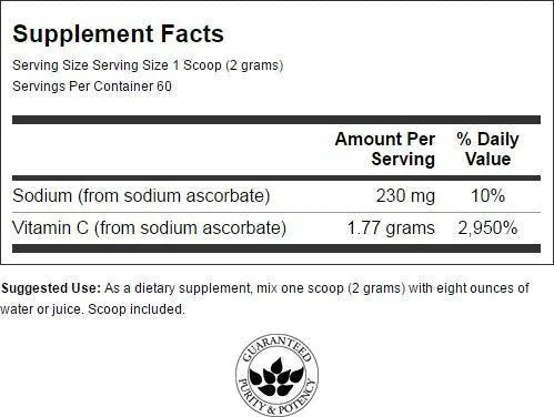 Swanson Buffered Sodio Ascorbato Vitamina C Polvo 4.23 oz (4.23 oz) Pwdr