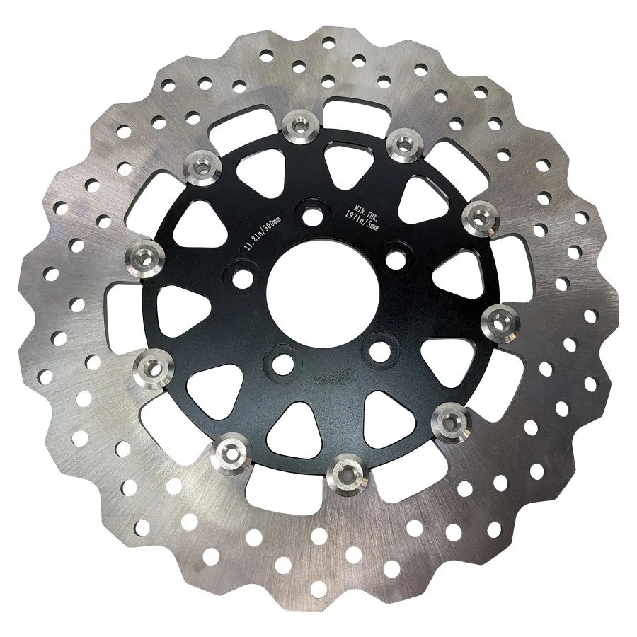 TC Bros. 11.8in Profile™ Rear Floating Brake Rotor for 2008-up Harley Touring Bagger