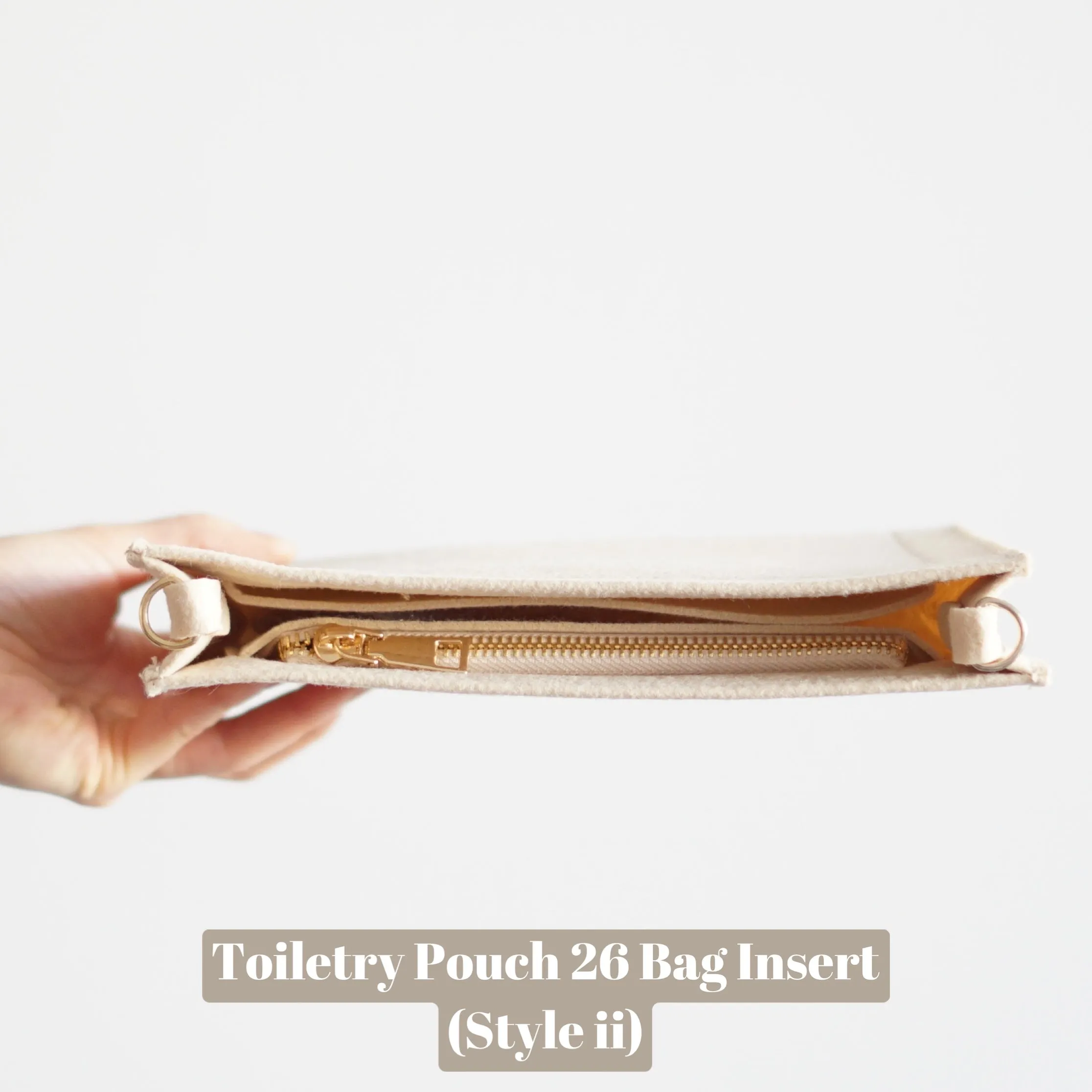 Toiletry Pouch 26 Crossbody Conversion Kit with Bag Organizer Insert & Interwoven Chain