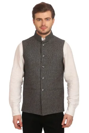 Tweed Grey Modi Nehru Jacket