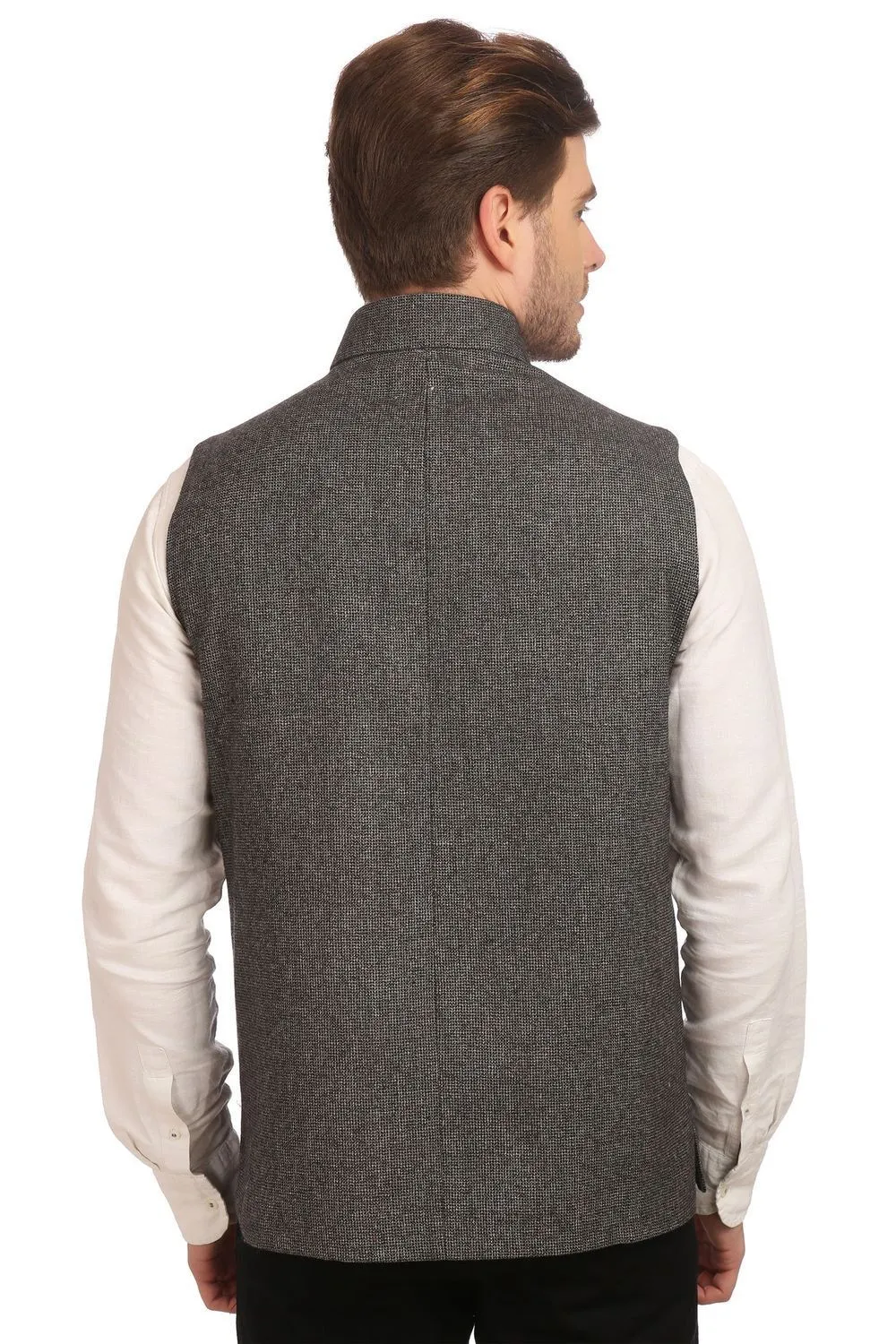 Tweed Grey Modi Nehru Jacket