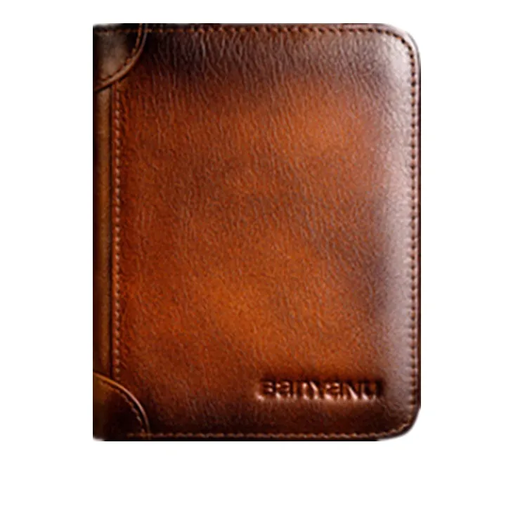 Upgrade RFID Male Genuine Leather Wallets