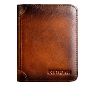 Upgrade RFID Male Genuine Leather Wallets