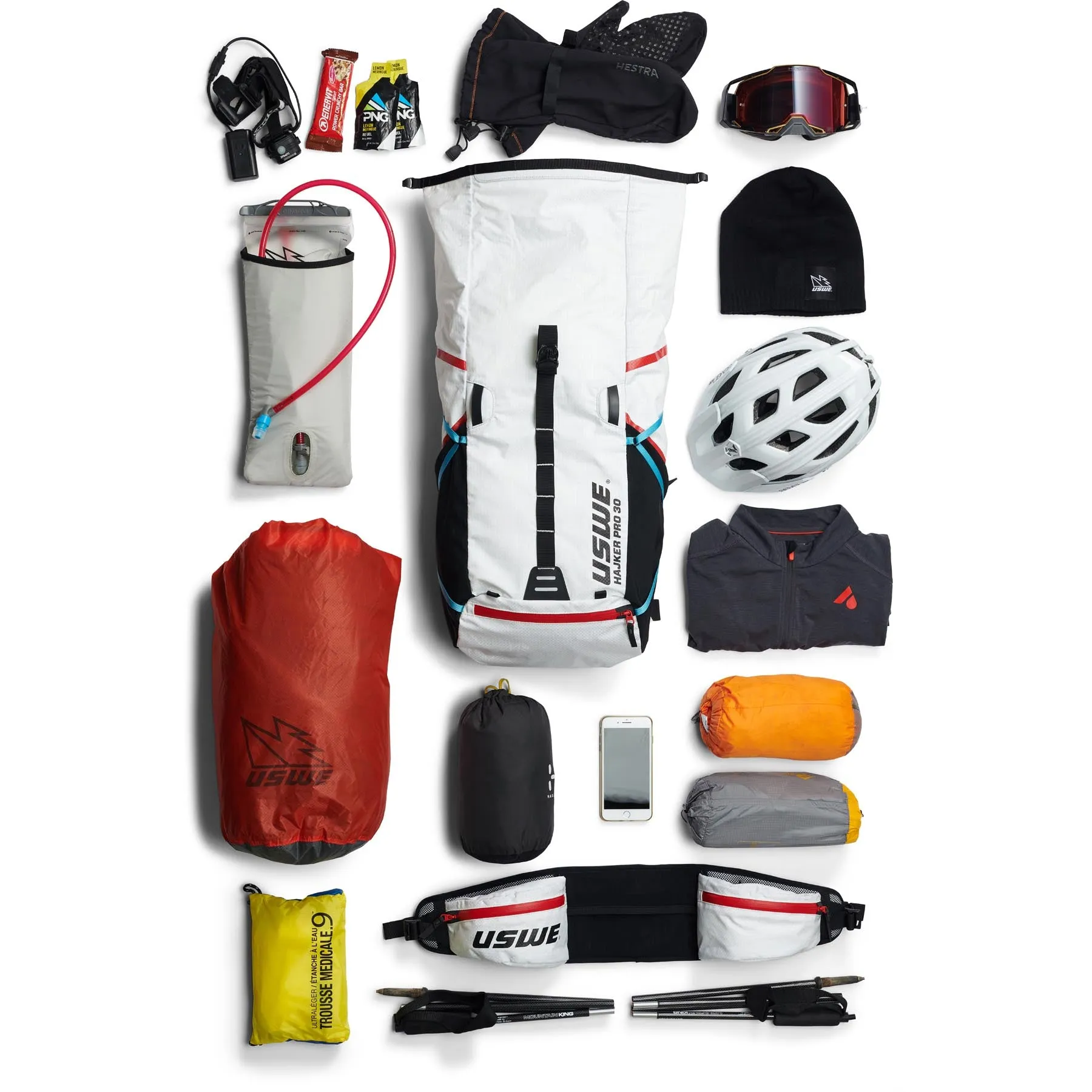 USWE Hajker Pro Winter 30L Rolltop Daypack - Cool White