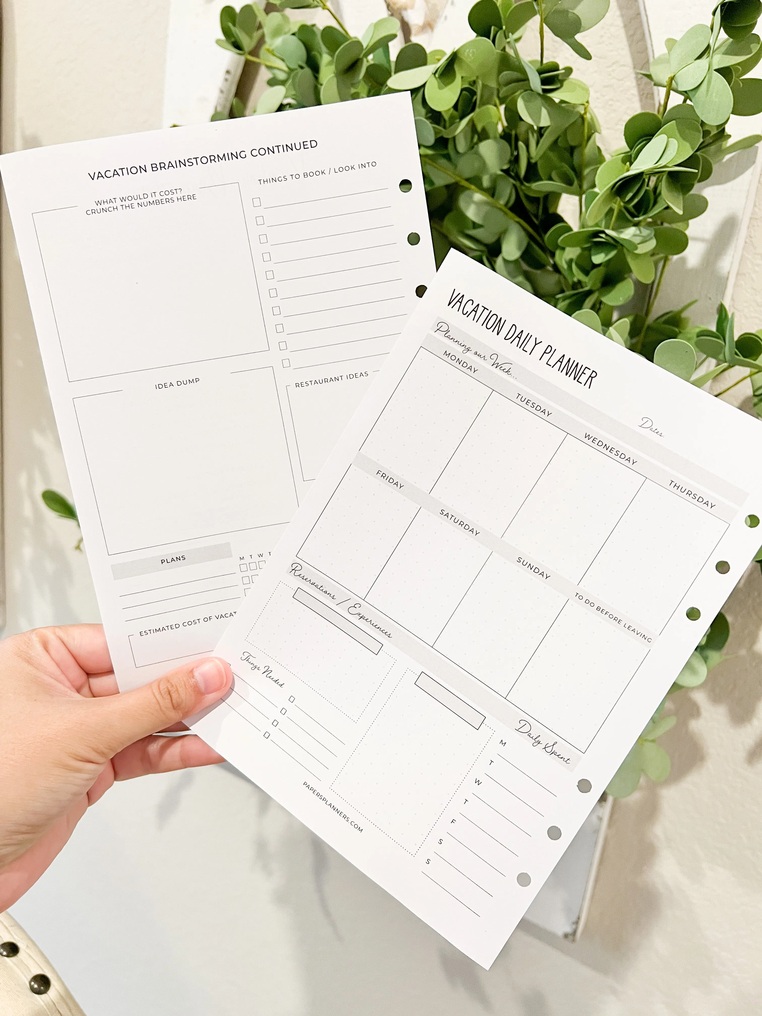 Vacation Planner - A5