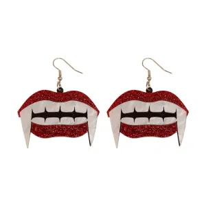 Vampire Teeth Earrings Halloween Themed