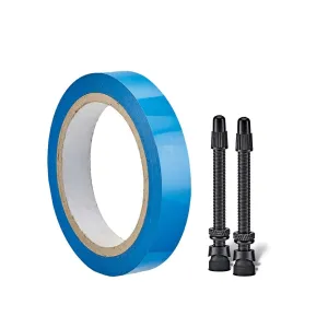 Weldtite Tubeless Conversion Kit Road Bike - 55mm Valves - 19mm Tape