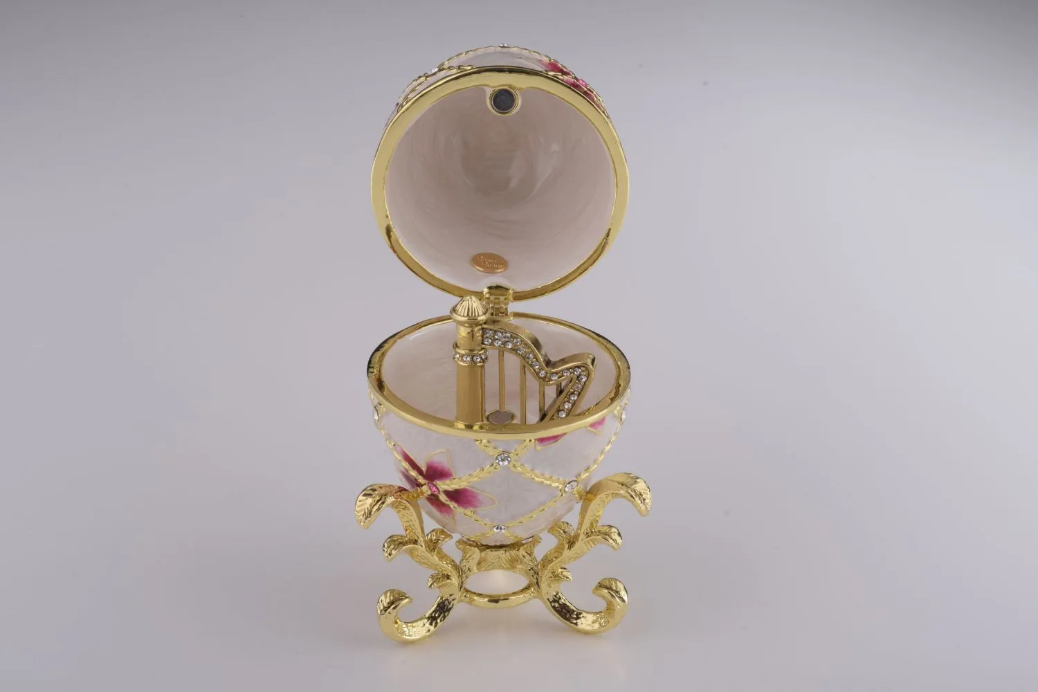 White Egg with Flowers & Harp