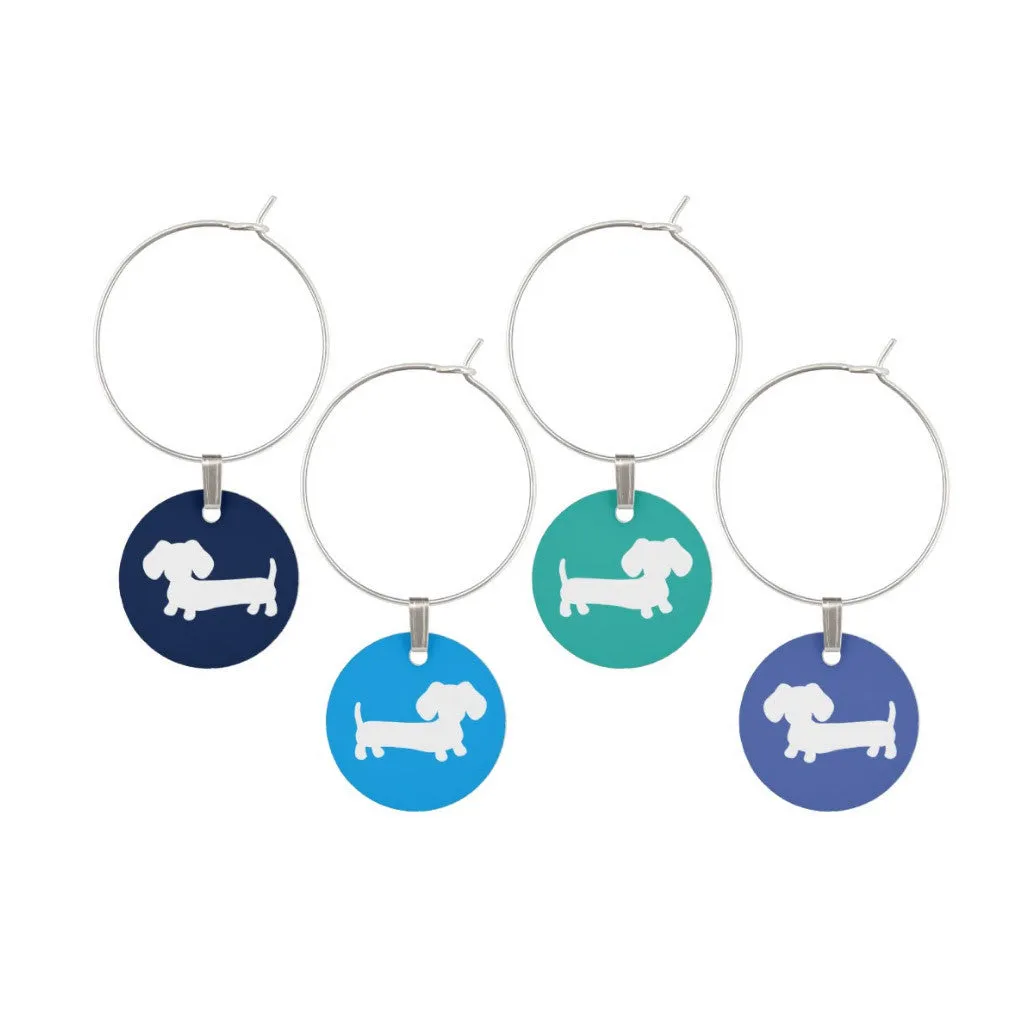 Wiener Dog Wine Glass Charms