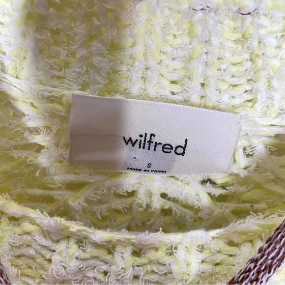 WILFRED x ARITZIA Confetti Mock Neck Sweater Espace Fluro Lime {G27}