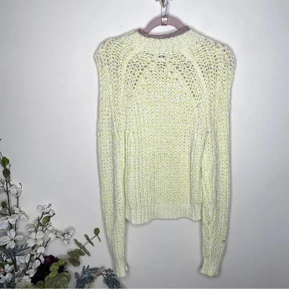 WILFRED x ARITZIA Confetti Mock Neck Sweater Espace Fluro Lime {G27}
