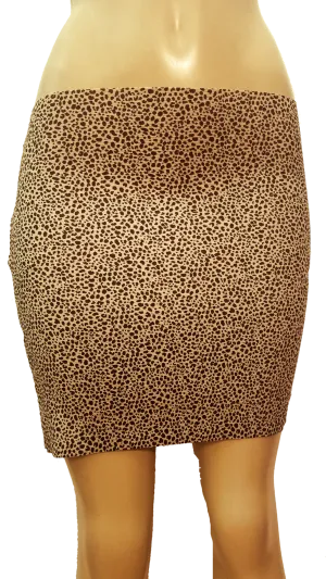 Women's Cheetah Print Elastic Skirt