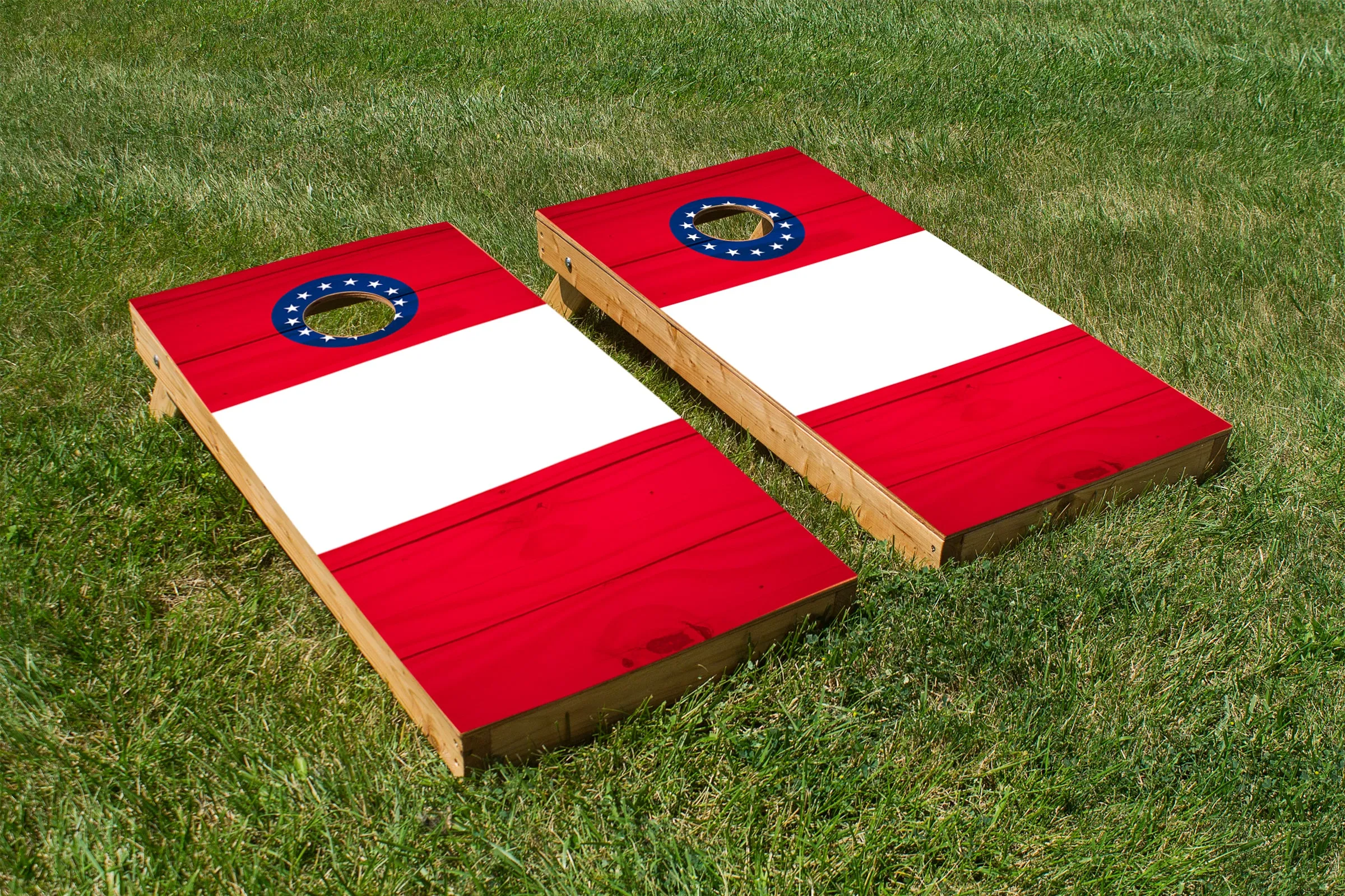 Wood Grain Georgia State Flag