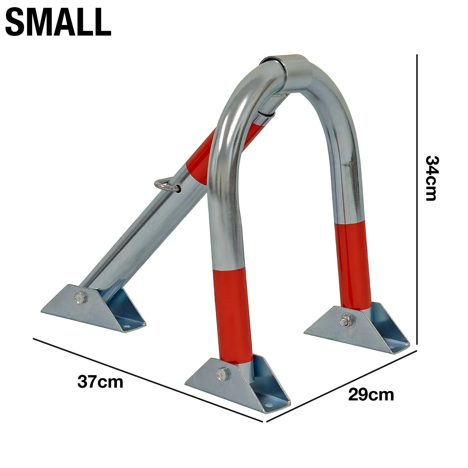 Woodside Folding Driveway Security Car Parking Barrier Bollard Post   Padlock