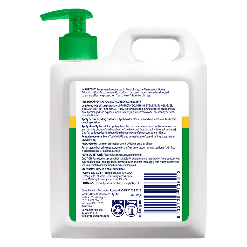 Work Sunscreen SPF50  1L