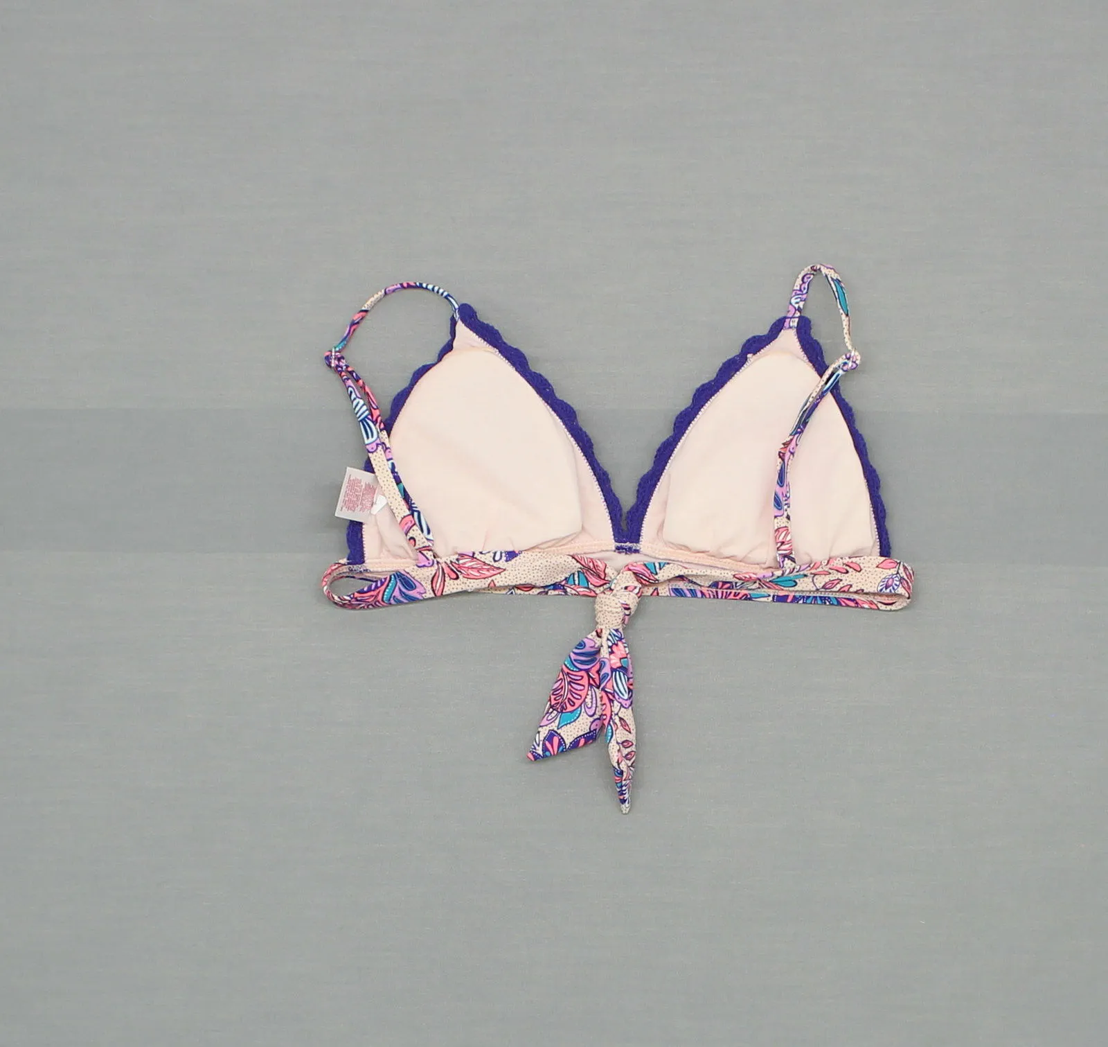 Xhilaration Womens Crochet Trim Triangle Swim Top Pink Medium
