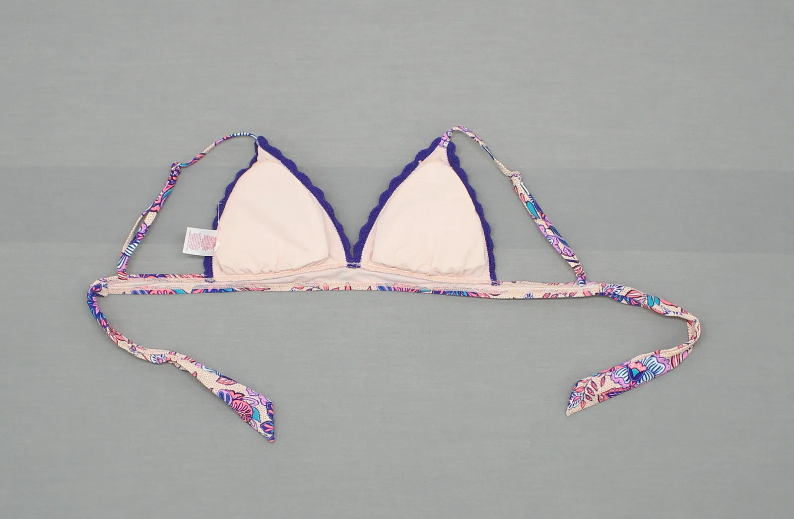 Xhilaration Womens Crochet Trim Triangle Swim Top Pink Medium