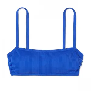 Xhilaration Women's Ribbed Square Neck Bralette Bikini Top