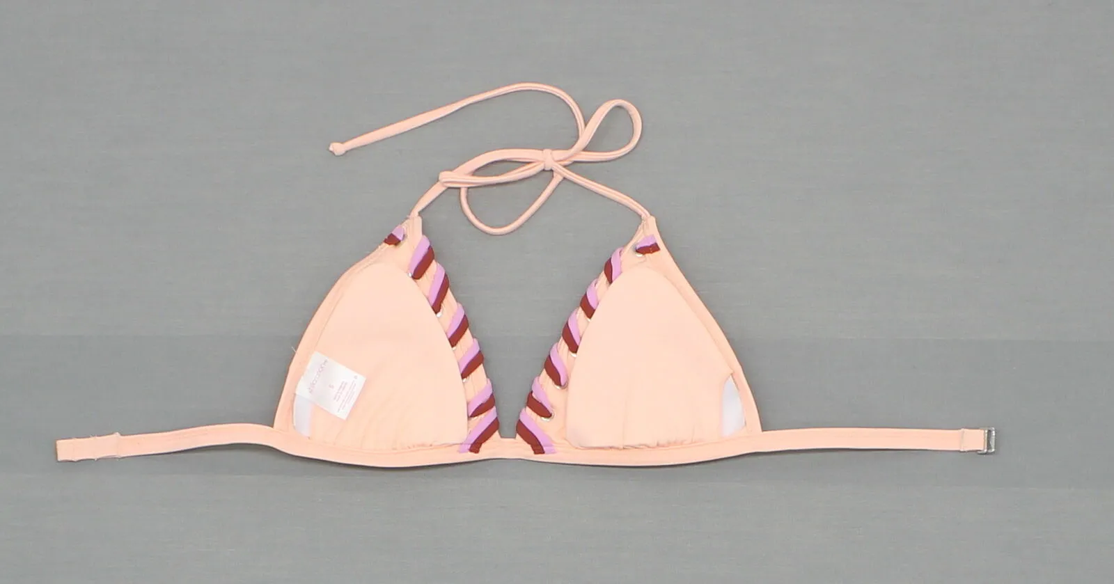 Xhilaration Women's Triangle Bikini Swim Top Pink Small