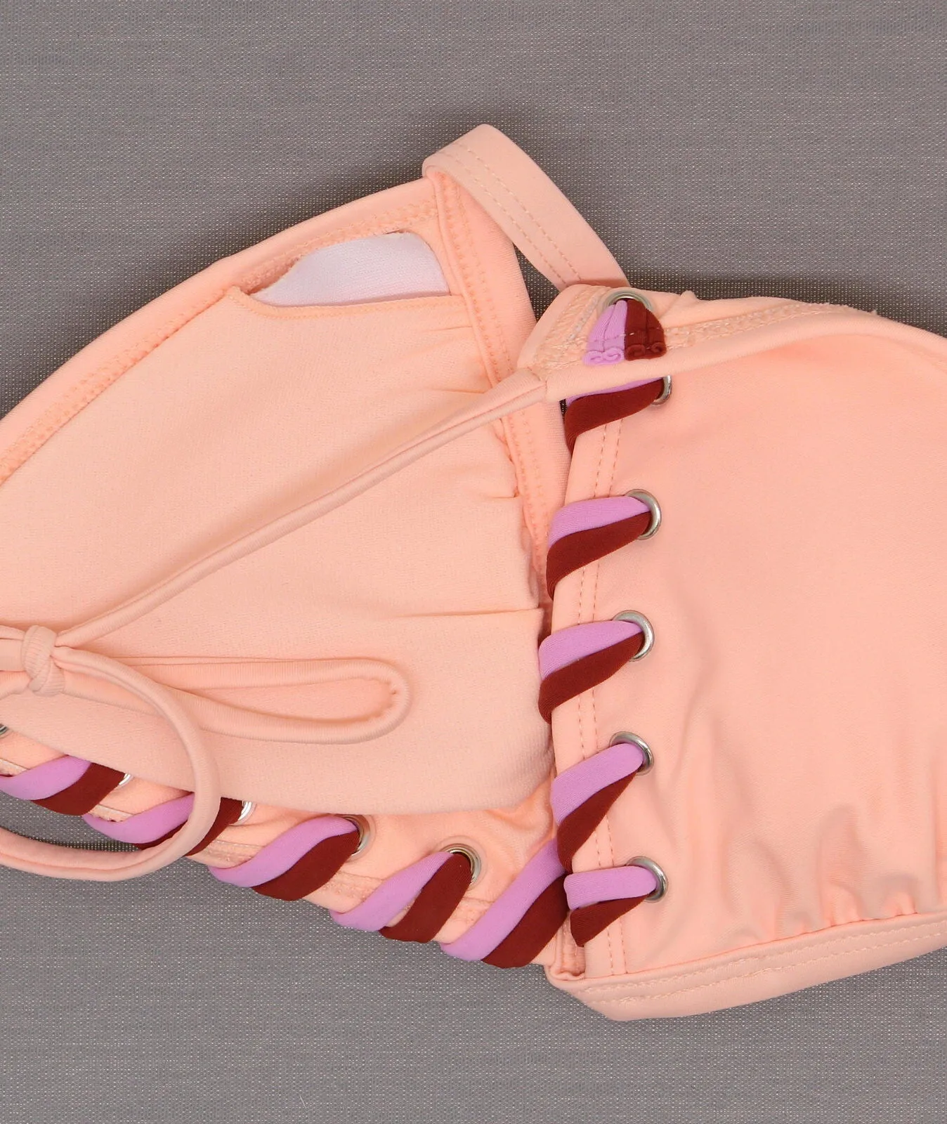 Xhilaration Women's Triangle Bikini Swim Top Pink Small