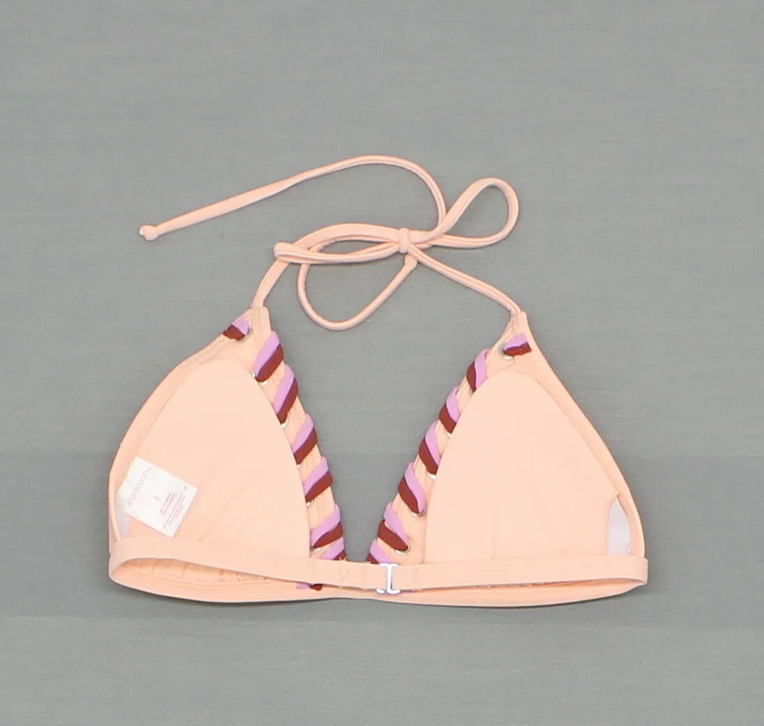 Xhilaration Women's Triangle Bikini Swim Top Pink Small