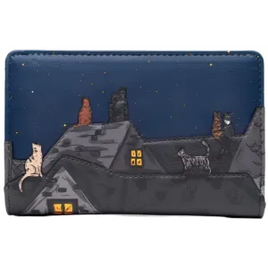 Yoshi Stargazing Cats Leather Flap Over Purse