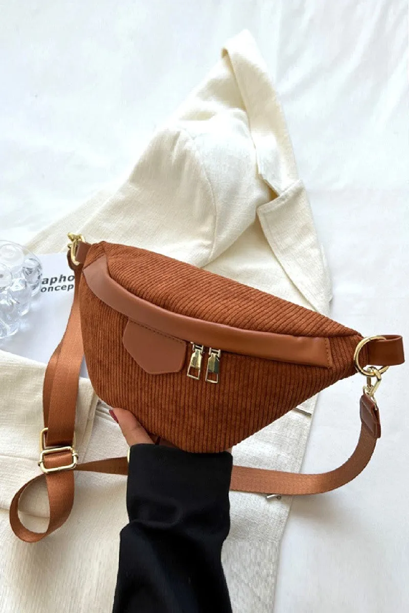 Zenana Corduroy Crossbody Bag