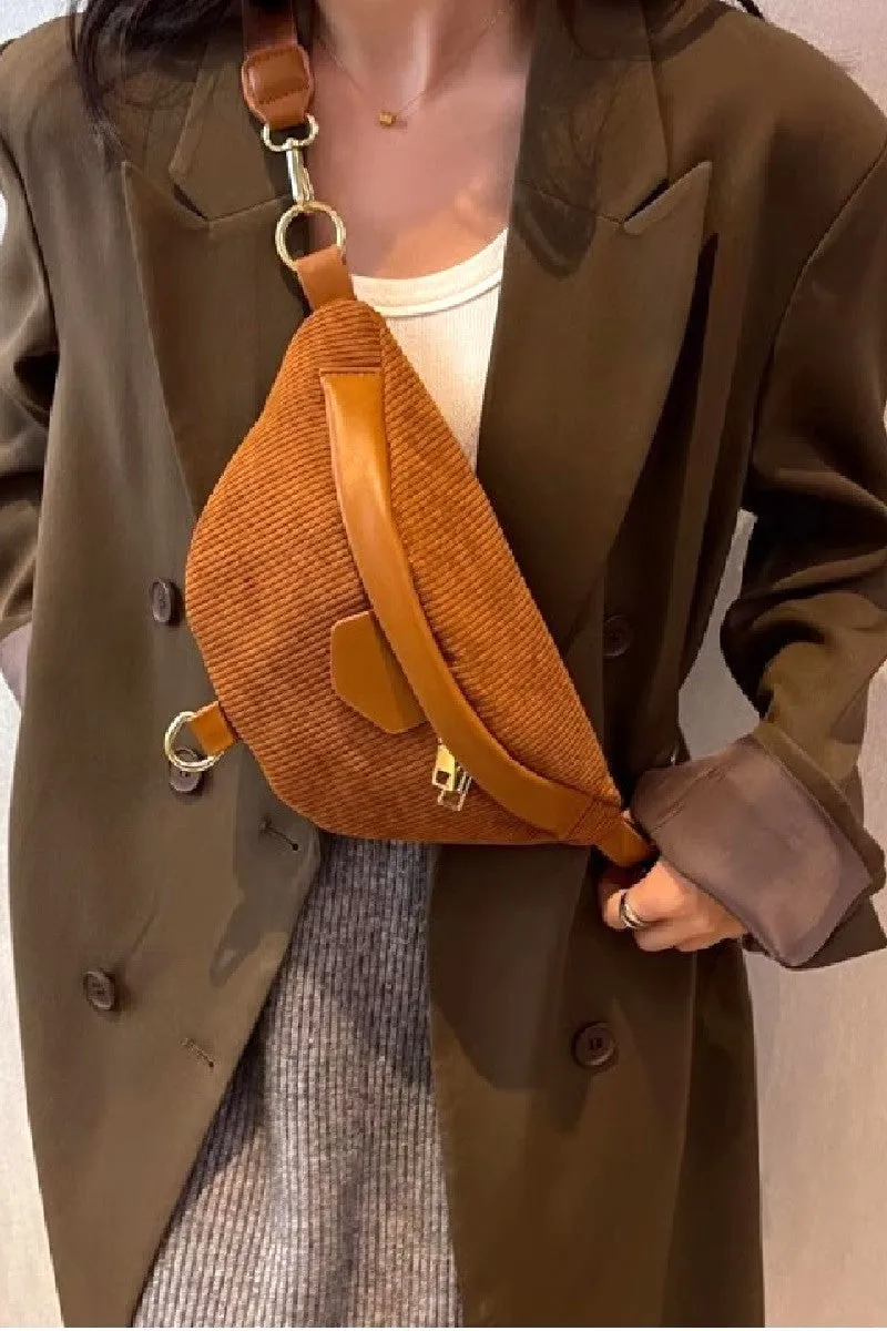 Zenana Corduroy Crossbody Bag