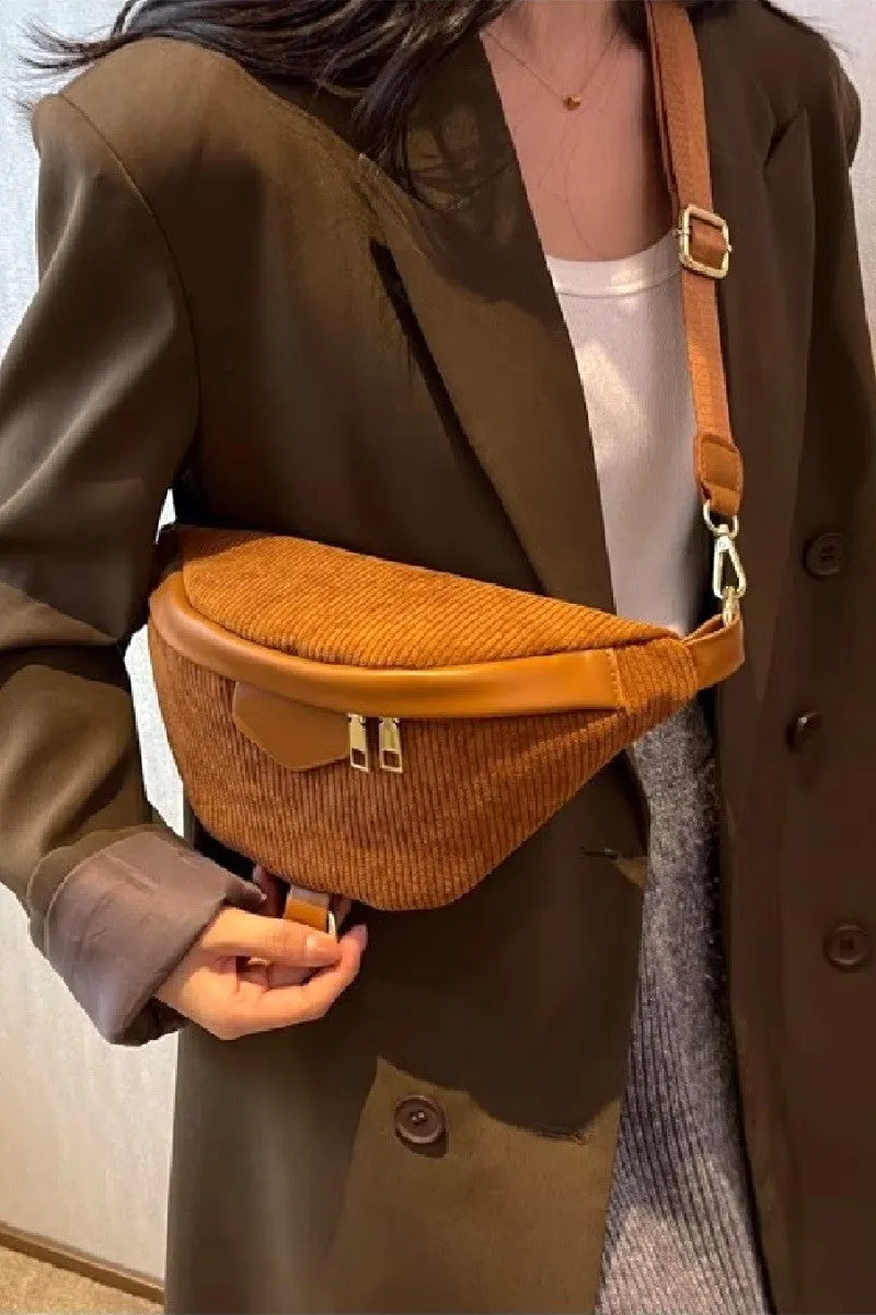 Zenana Corduroy Crossbody Bag