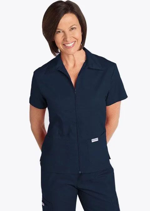 Zipper Front Work Top