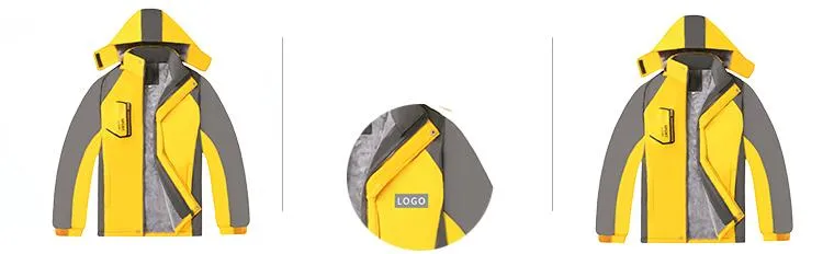 Zippered Long-Sleeved Waterproof Jacket With Lining